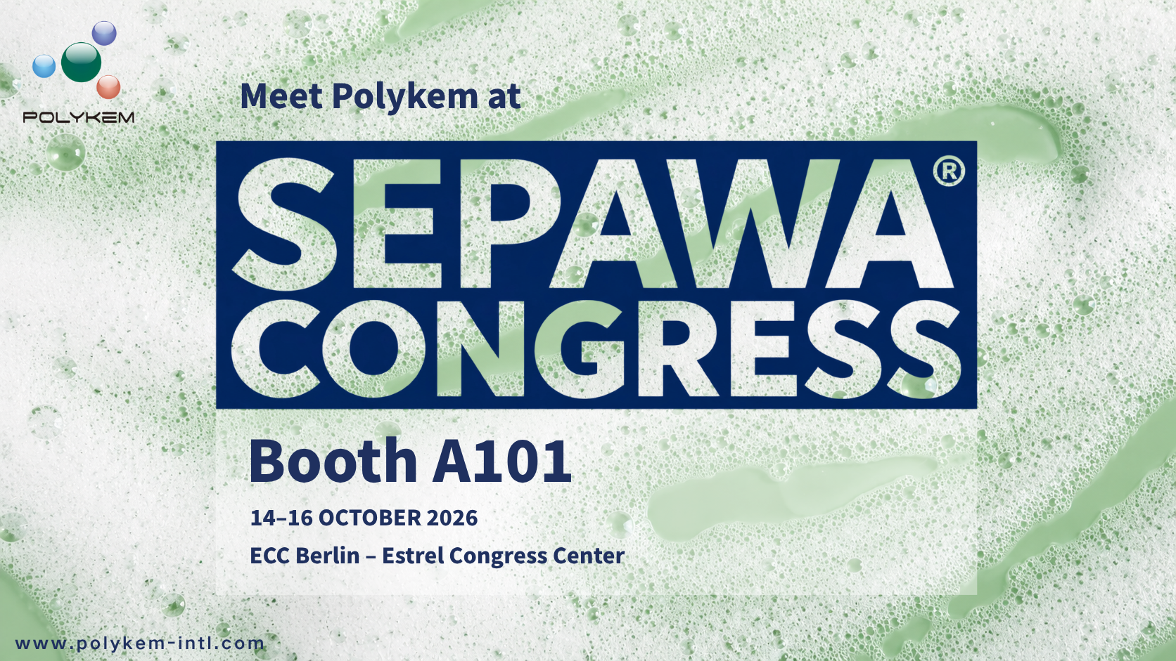 Polykem ќе се изложи на конгресот SEPAWA 2026 година - посетете го штандот A101